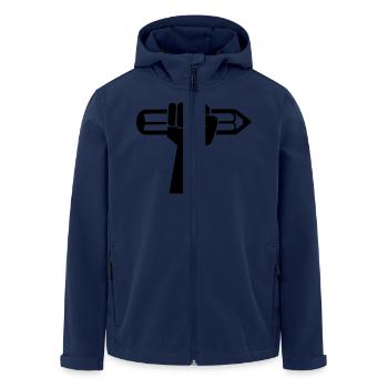 Charlie Fist_V1 - Men’s Recycled Softshell Jacket by Stanley/Stella - navy - Front - AI Model Male 185 light (185cm)