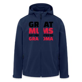 Oma - Recycelte Männer Softshell-Jacke von Stanley/Stella - Navy - Vorne - AI Model Male 185 light (185cm)