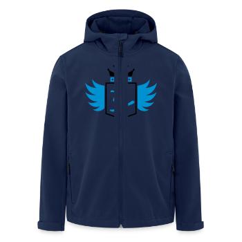 snowboard king logo design cool stunt - Men’s Recycled Softshell Jacket by Stanley/Stella - navy - Front - AI Model Male 185 light (185cm)