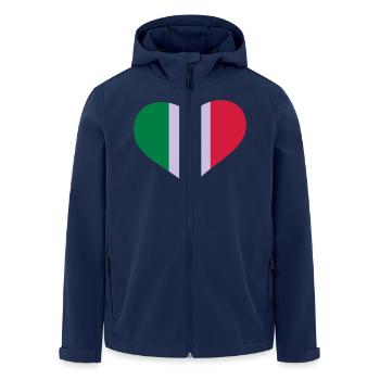 Italien Herz; Heart Italia - Men’s Recycled Softshell Jacket by Stanley/Stella - navy - Front - AI Model Male 185 light (185cm)