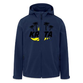 kreta_02 - Recycelte Männer Softshell-Jacke von Stanley/Stella - Navy - Vorne - AI Model Male 185 light (185cm)