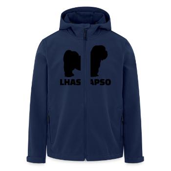 Lhasa Apso - Men’s Recycled Softshell Jacket by Stanley/Stella - navy - Front - AI Model Male 185 light (185cm)