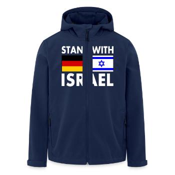 Israel - Recycelte Männer Softshell-Jacke von Stanley/Stella - Navy - Vorne - AI Model Male 185 light (185cm)