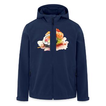 Sushi - Recycelte Männer Softshell-Jacke von Stanley/Stella - Navy - Vorne - AI Model Male 185 light (185cm)