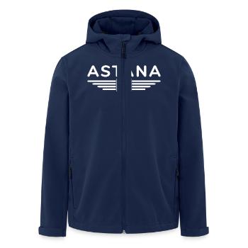 Astana Design – Moderne und Tradition - Recycelte Männer Softshell-Jacke von Stanley/Stella - Navy - Vorne - AI Model Male 185 light (185cm)