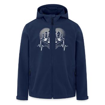 Herzschlag Schach - Recycelte Männer Softshell-Jacke von Stanley/Stella - Navy - Vorne - AI Model Male 185 light (185cm)