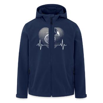 Herzschlag Tuba - Recycelte Männer Softshell-Jacke von Stanley/Stella - Navy - Vorne - AI Model Male 185 light (185cm)