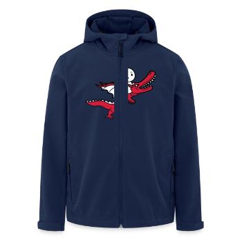 Canard Dragon rugit Assis Chevauchant Créature mythique Monstre - Veste softshell homme en polyester recyclé Stanley/Stella - marine - Devant - AI Model Male 185 light (185cm)
