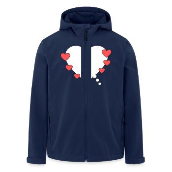 Thought bubble with heart - Men’s Recycled Softshell Jacket by Stanley/Stella - navy - Front - AI Model Male 185 light (185cm)