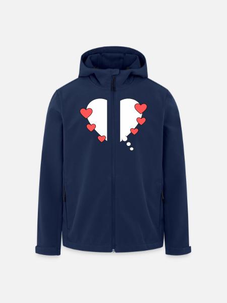 Thought bubble with heart - Men’s Recycled Softshell Jacket by Stanley/Stella - navy