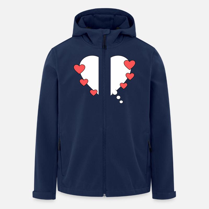 Denkblase mit Herz - Recycelte Männer Softshell-Jacke von Stanley/Stella - Navy