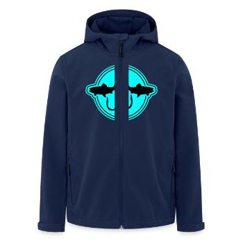 Fishing Symbol Fish Hook - Men’s Recycled Softshell Jacket by Stanley/Stella - navy - Front - AI Model Male 185 light (185cm)