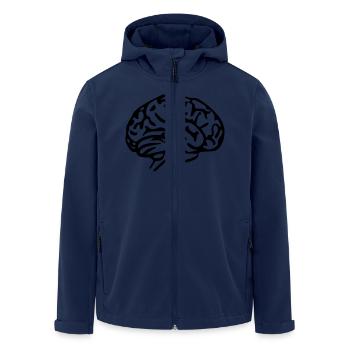 Gehirn - Recycelte Männer Softshell-Jacke von Stanley/Stella - Navy - Vorne - AI Model Male 185 light (185cm)