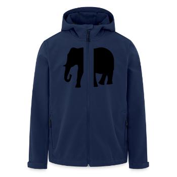 Elefant - Recycelte Männer Softshell-Jacke von Stanley/Stella - Navy - Vorne - AI Model Male 185 light (185cm)