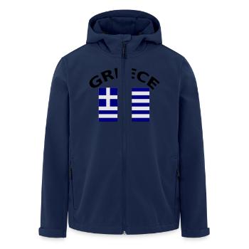 Grèce, Grèce, drapeau, drapeau - Veste softshell homme en polyester recyclé Stanley/Stella - marine - Devant - AI Model Male 185 light (185cm)