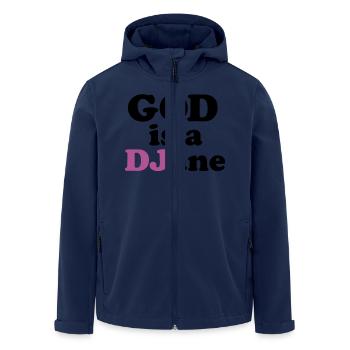 God is a DJane - Recycelte Männer Softshell-Jacke von Stanley/Stella - Navy - Vorne - AI Model Male 185 light (185cm)