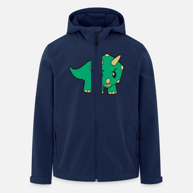 Dino - Recycelte Männer Softshell-Jacke von Stanley/Stella - Navy