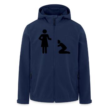 Frau - Mann - Recycelte Männer Softshell-Jacke von Stanley/Stella - Navy - Vorne - AI Model Male 185 light (185cm)