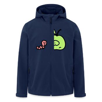 Apfel + Wurm 3 - Recycelte Männer Softshell-Jacke von Stanley/Stella - Navy - Vorne - AI Model Male 185 light (185cm)