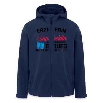 Erzieherin - Recycelte Männer Softshell-Jacke von Stanley/Stella - Navy - Vorne - AI Model Male 185 light (185cm)