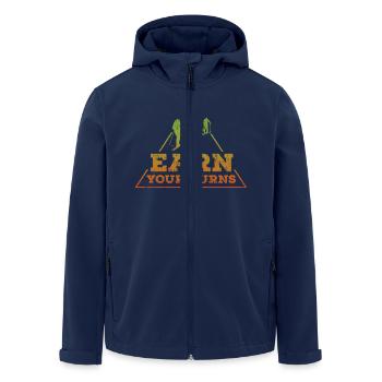 Earn your turns Tour reggae - Recycelte Männer Softshell-Jacke von Stanley/Stella - Navy - Vorne - AI Model Male 185 light (185cm)