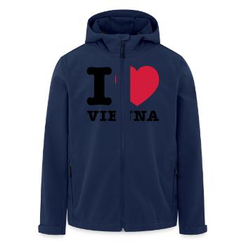 I Love Vienna 2 - Men’s Recycled Softshell Jacket by Stanley/Stella - navy - Front - AI Model Male 185 light (185cm)