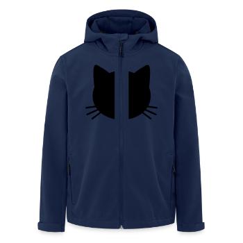 Cute Cat Face - Men’s Recycled Softshell Jacket by Stanley/Stella - navy - Front - AI Model Male 185 light (185cm)
