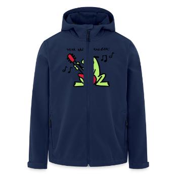 frog_n_roll_072011_a_3c - Recycelte Männer Softshell-Jacke von Stanley/Stella - Navy - Vorne - AI Model Male 185 light (185cm)