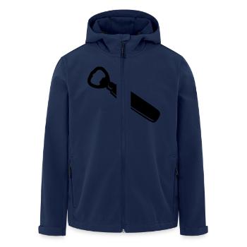 Bottle opener - Men’s Recycled Softshell Jacket by Stanley/Stella - navy - Front - AI Model Male 185 light (185cm)