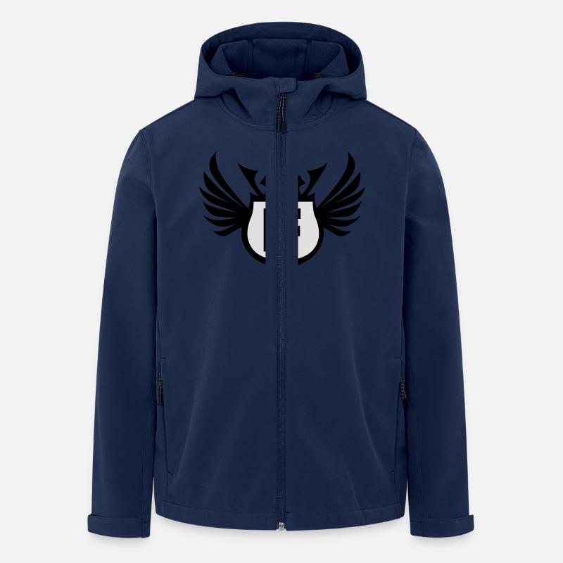 schild_f_f2 - Recycelte Männer Softshell-Jacke von Stanley/Stella - Navy
