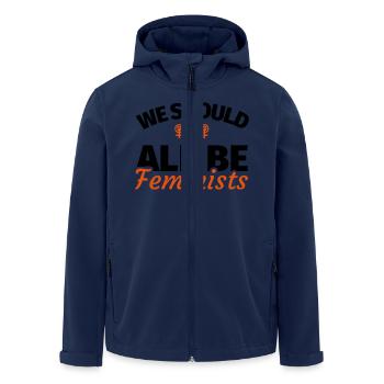 Feminism Feminist - Men’s Recycled Softshell Jacket by Stanley/Stella - navy - Front - AI Model Male 185 light (185cm)