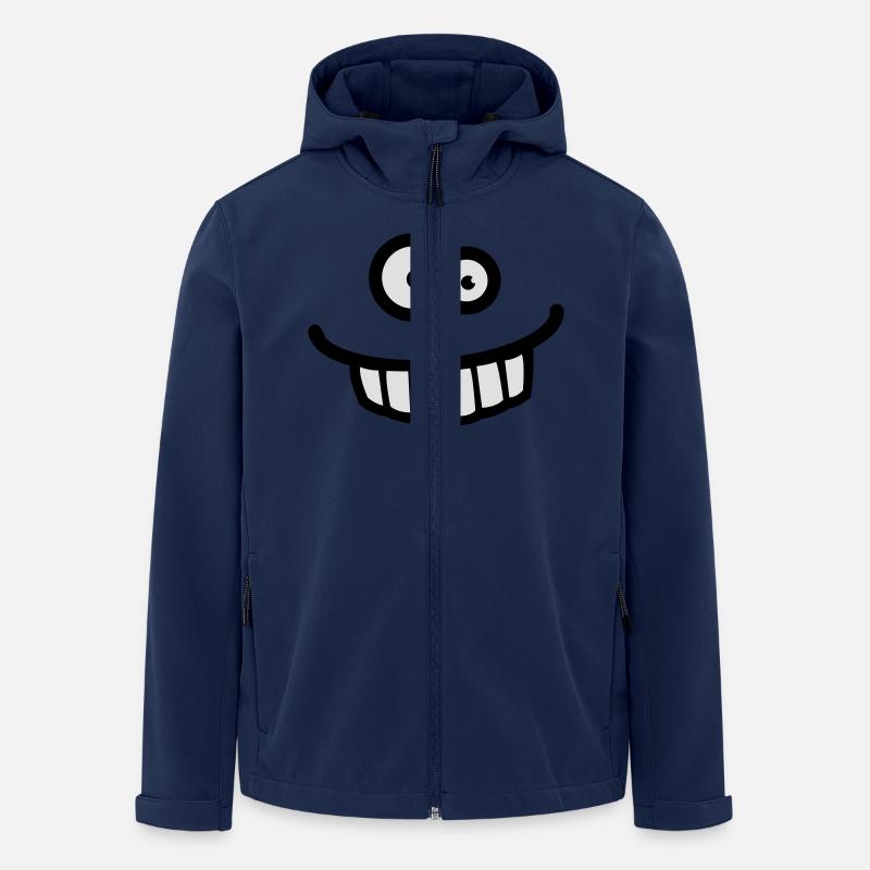 funny_face - Recycelte Männer Softshell-Jacke von Stanley/Stella - Navy