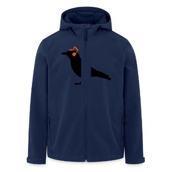 Headphones Headphones notes Raven Bird - Men’s Recycled Softshell Jacket by Stanley/Stella - navy - Front - AI Model Male 185 light (185cm)
