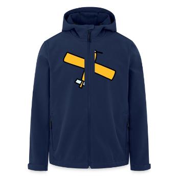 Airplane Design - Recycelte Männer Softshell-Jacke von Stanley/Stella - Navy - Vorne - AI Model Male 185 light (185cm)