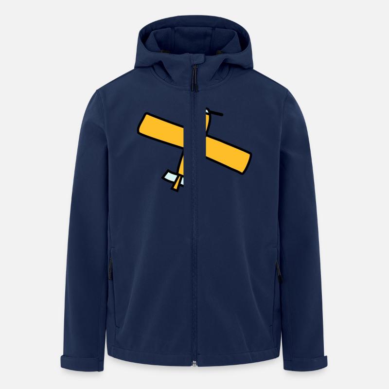 Airplane Design - Men’s Recycled Softshell Jacket by Stanley/Stella - navy