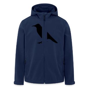 corbeau crow - Veste softshell homme en polyester recyclé Stanley/Stella - marine - Devant - AI Model Male 185 light (185cm)