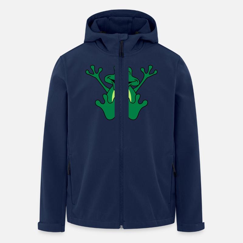Funny Sitting Comic Frog - Recycelte Männer Softshell-Jacke von Stanley/Stella - Navy