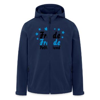 Friede, Freude, Polterabend - Recycelte Männer Softshell-Jacke von Stanley/Stella - Navy - Vorne - AI Model Male 185 light (185cm)