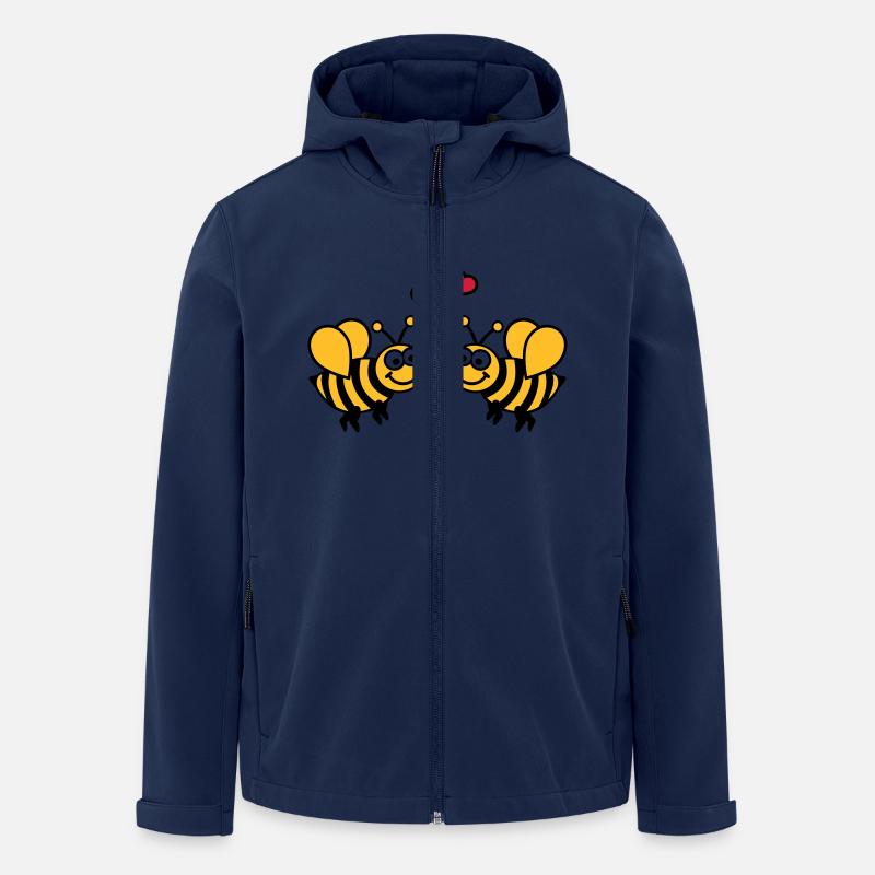 Bees - Men’s Recycled Softshell Jacket by Stanley/Stella - navy