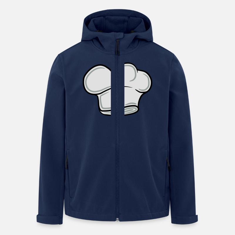 Chefkoch Lustig Smiley Mustache Bart - Recycelte Männer Softshell-Jacke von Stanley/Stella - Navy