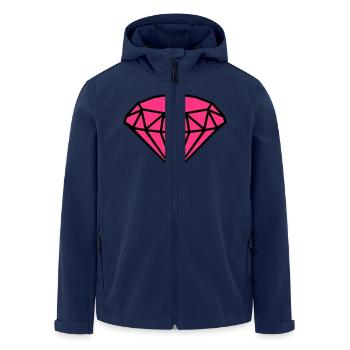 Diamant - Veste softshell homme en polyester recyclé Stanley/Stella - marine - Devant - AI Model Male 185 light (185cm)