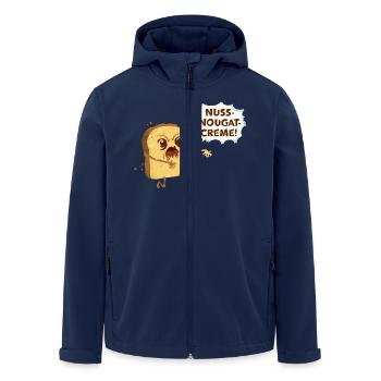 Zombie Toast: Nuss-Nougat-Creme - Recycelte Männer Softshell-Jacke von Stanley/Stella - Navy - Vorne - AI Model Male 185 light (185cm)