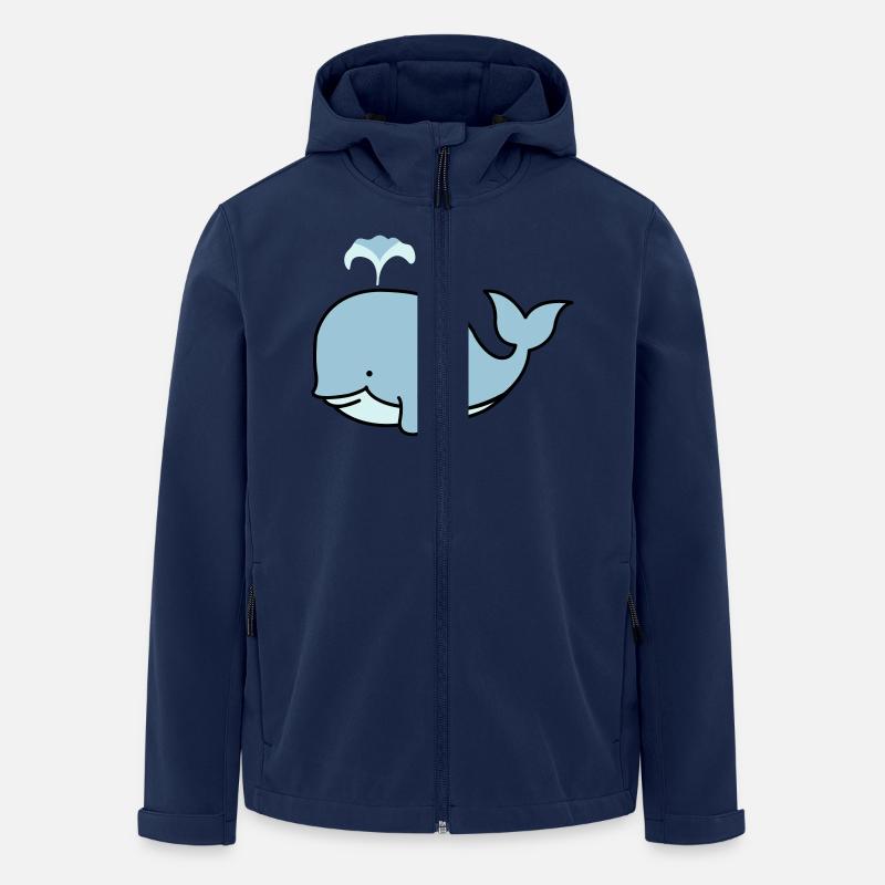 suesser_wal_02 - Recycelte Männer Softshell-Jacke von Stanley/Stella - Navy
