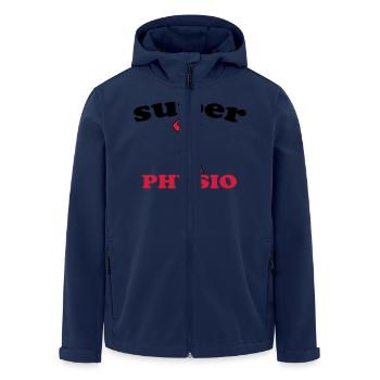 Super physio - Veste softshell homme en polyester recyclé Stanley/Stella - marine - Devant - AI Model Male 185 light (185cm)