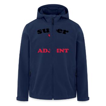 Super adjoint - Men’s Recycled Softshell Jacket by Stanley/Stella - navy - Front - AI Model Male 185 light (185cm)
