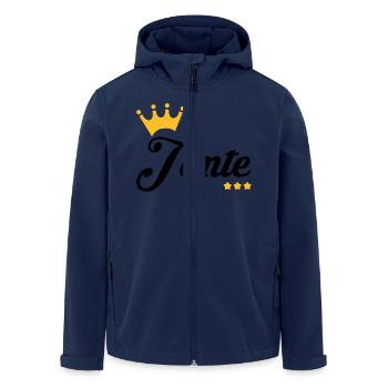Onkel / Tante / Vetter / Cousin / Kusine - Recycelte Männer Softshell-Jacke von Stanley/Stella - Navy - Vorne - AI Model Male 185 light (185cm)