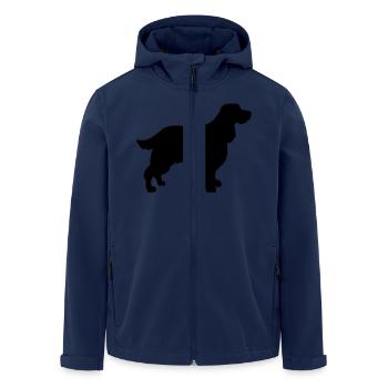 English Springer Spaniel - Recycelte Männer Softshell-Jacke von Stanley/Stella - Navy - Vorne - AI Model Male 185 light (185cm)