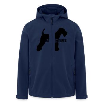 Airedale Terrier - Men’s Recycled Softshell Jacket by Stanley/Stella - navy - Front - AI Model Male 185 light (185cm)
