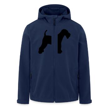 Airedale Terrier - Recycelte Männer Softshell-Jacke von Stanley/Stella - Navy - Vorne - AI Model Male 185 light (185cm)