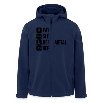 death metal - Recycelte Männer Softshell-Jacke von Stanley/Stella - Navy - Vorne - AI Model Male 185 light (185cm)